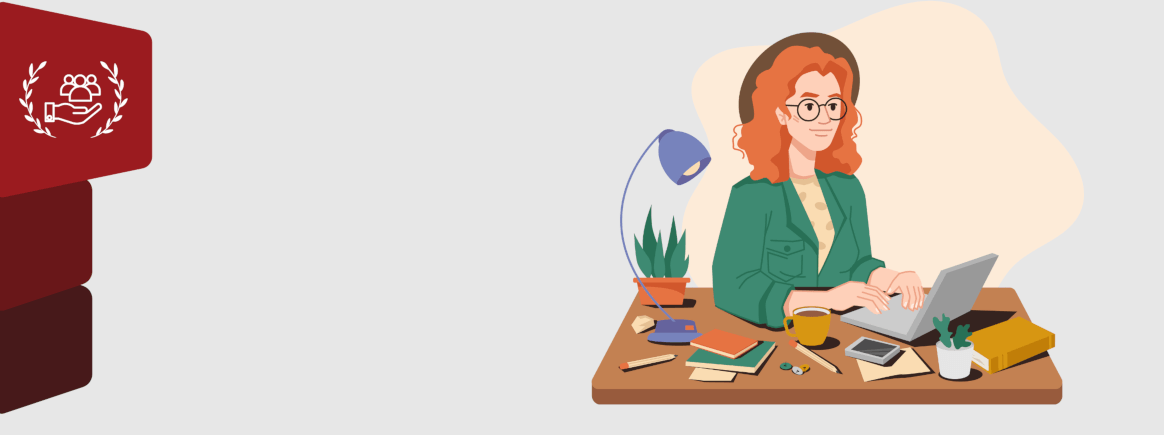 A secretary sitting at a desk with a cup of coffee, law firm, legal